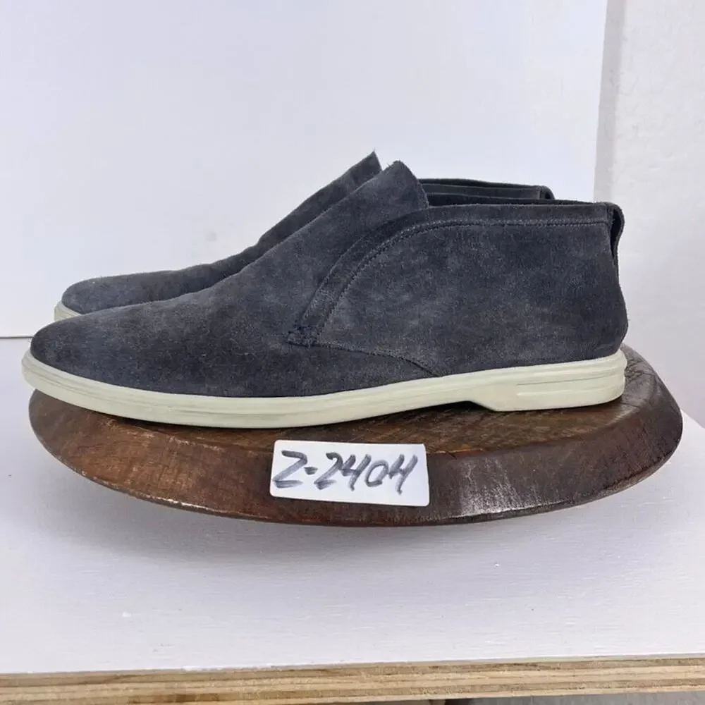 Peter Millar Boots Men's Size 9.5 Dark Gray Excursionist Chukka Suede Slip On